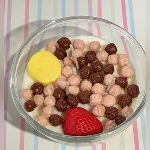 9 oz 3 Wick Peanut Butter Puffs Cereal Bowl Candle